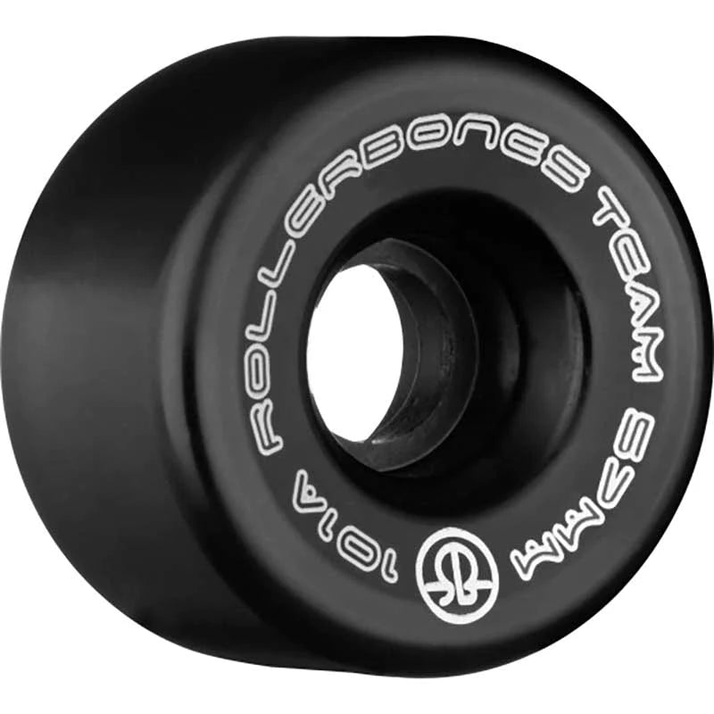 RollerBones 57mm 101A Team Logo Black Roller Skate Wheels 8pk-5150 Skate Shop