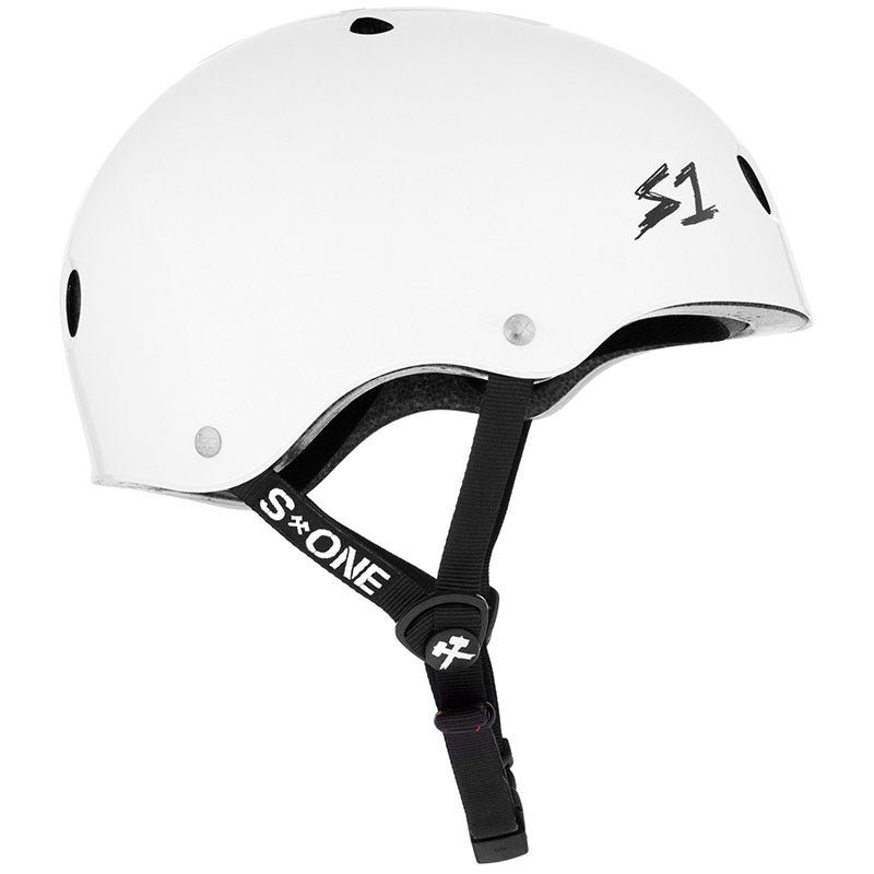 S1 Helmet Co. Lifer Gloss White Helmets-5150 Skate Shop