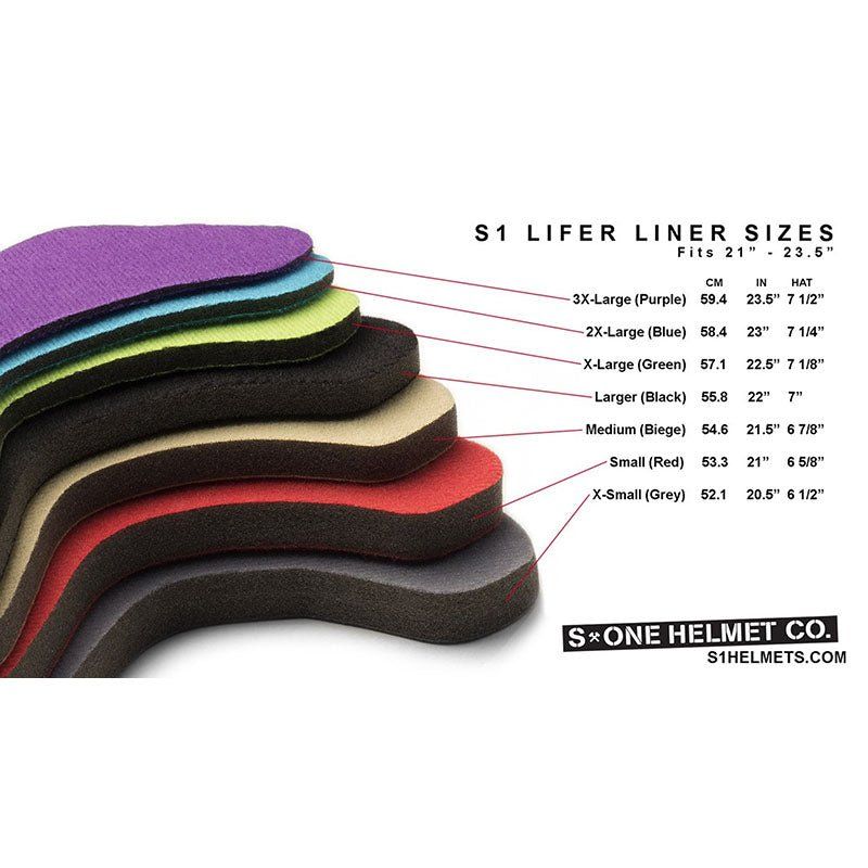 S1 Helmet Co. LIFER HELMET SIZING LINER 5150 Skate Shop