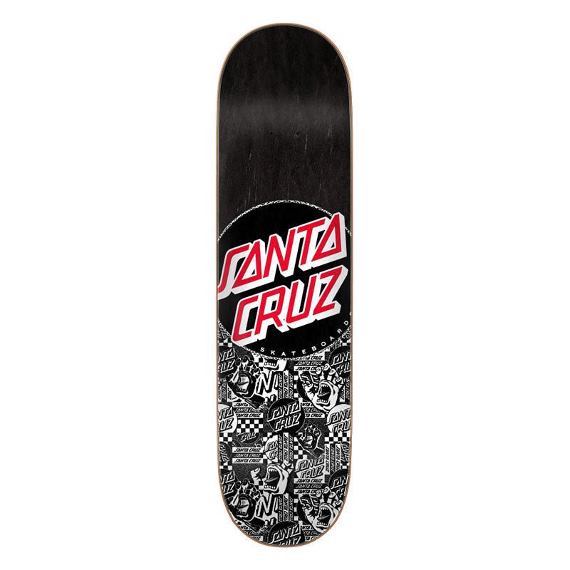 Santa Cruz 8.125" x 31.7" Flier Collage Dot 7 Ply Birch Skateboard Deck-5150 Skate Shop