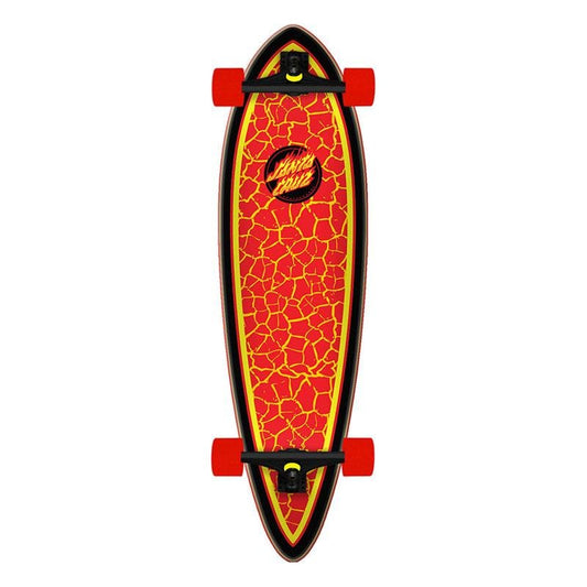 Santa Cruz 9.2” x 33" Cruiser Flame Dot Pintail Complete Skateboard-5150 Skate Shop