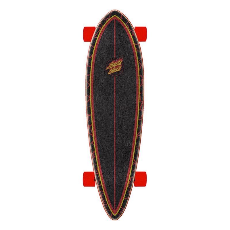 Santa Cruz 9.2” x 33" Cruiser Flame Dot Pintail Complete Skateboard - 5150 Skate Shop