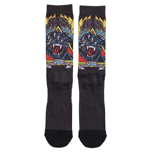 Santa Cruz (BLACK) Natas Screaming Panther Mens Socks - 5150 Skate Shop