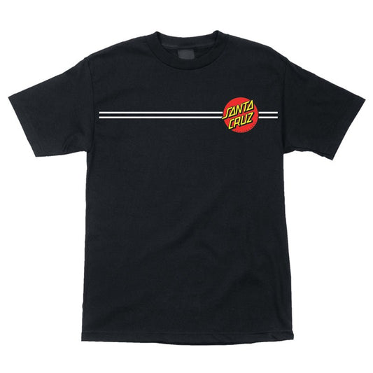 Santa Cruz Classic Dot Short Sleeve Heavyweight Mens Black T-Shirts - 5150 Skate Shop