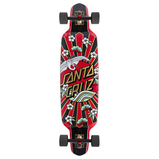 Santa Cruz Crane Dot 9.50" x 37.52" Drop Down Cruiser Skateboard-5150 Skate Shop