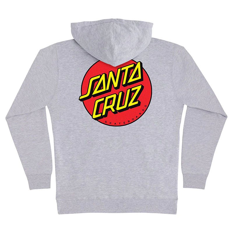 Santa Cruz Mens Classic Dot Heavyweight Gray Hoodies-5150 Skate Shop