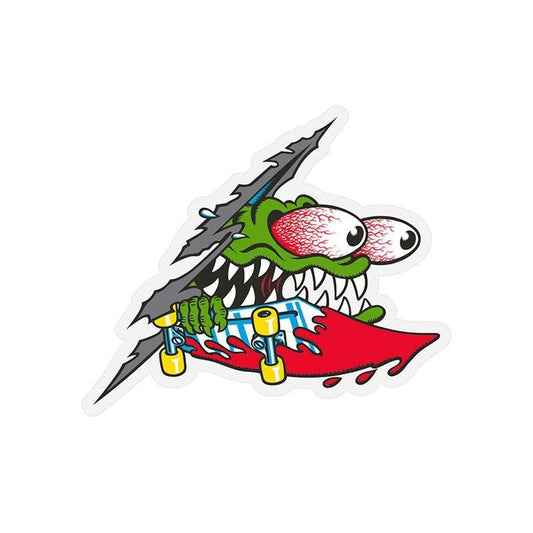 Santa Cruz  Skateboards 4" x 3.33" Slashed Sticker 5150 Skate Shop