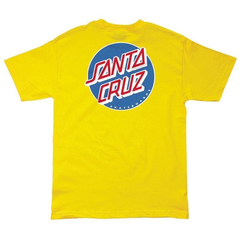 Santa Cruz Skateboards Dot Regular S/S Yellow Mens T-Shirts 5150 Skate Shop