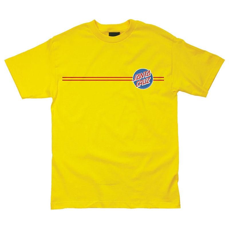 Santa Cruz Skateboards Dot Regular S/S Yellow Mens T-Shirts - 5150 Skate Shop