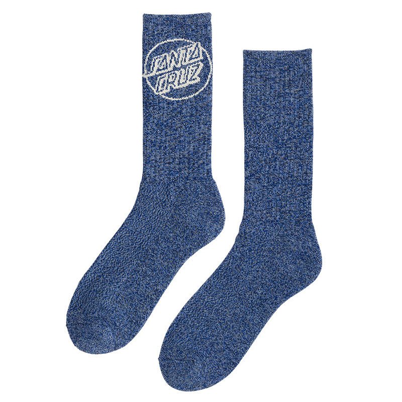 Santa Cruz Skateboards Eco Heather Navy Opus Eco Dot Mens Socks-5150 Skate Shop