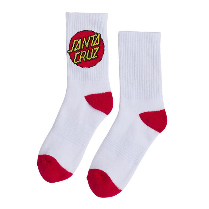 Santa Cruz Skateboards White Youth Socks 4pr-5150 Skate Shop