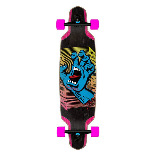 Santa Cruz Split Hand 9.50" x 37.52" Drop Down Cruiser Skateboard - 5150 Skate Shop