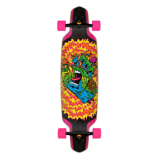 Santa Cruz Toxic Hand 9.50" x 37.52" Drop Down Cruiser Skateboard-5150 Skate Shop