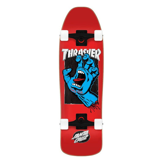 Santa Cruz x Thrasher 9.35" x 31.7" Screaming Hand Shaped Complete Cruzer Skateboard - 5150 Skate Shop