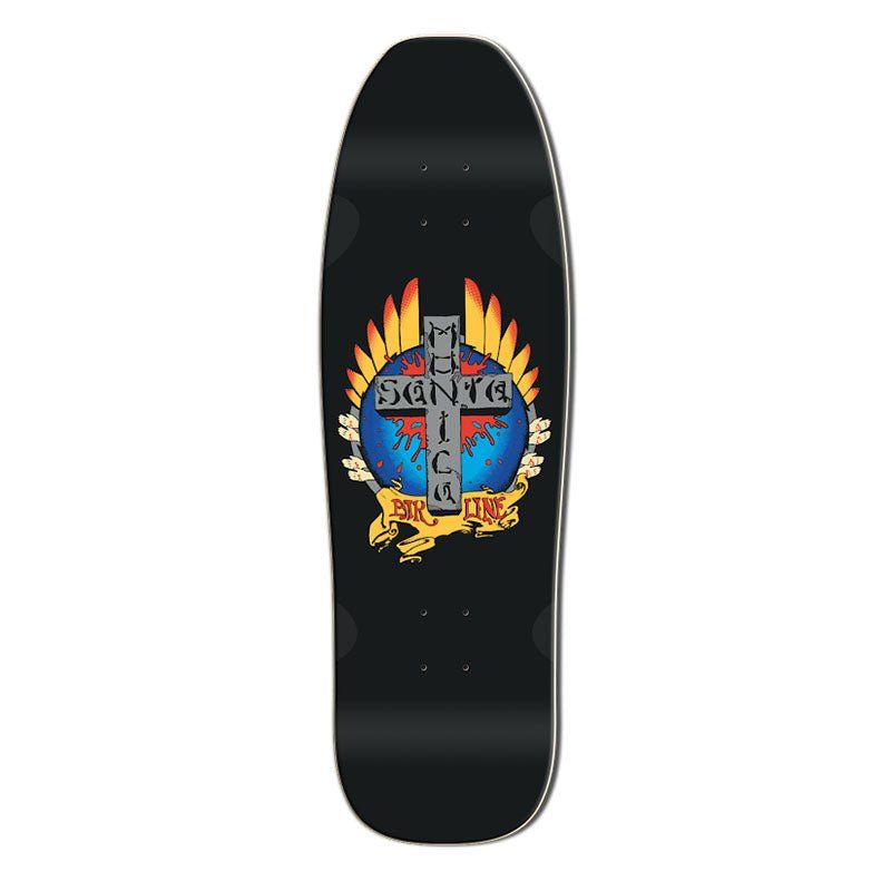 Santa Monica Airlines 9.5" x 31" Black Dip Stigmata (SMA) Skateboard Deck 5150 Skate Shop