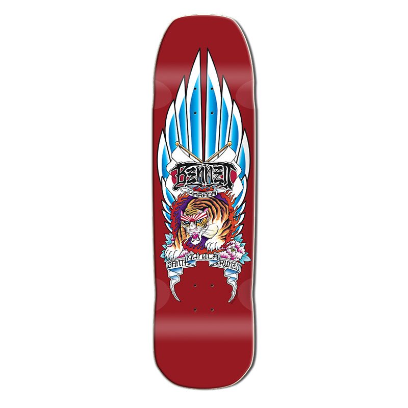 Santa Monica Airlines 9" x 33" Red (SMA) BENNET TIGER HARADA Limited Signed & Numbered Skateboard Deck-5150 Skate Shop