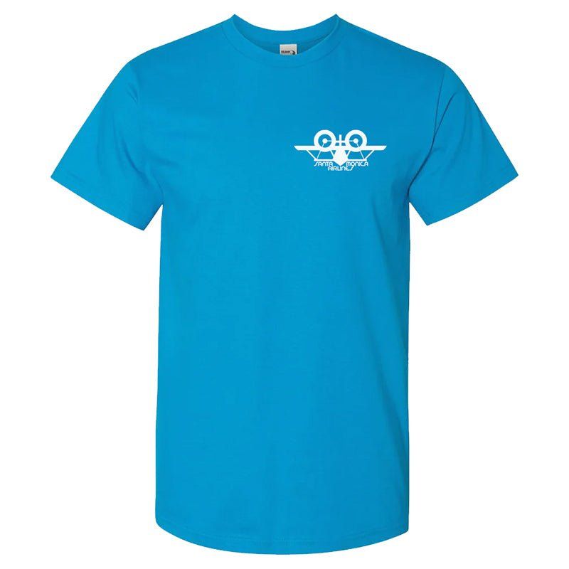 Santa Monica Airlines (SMA) HEART ATTACK Short Sleeve Teal T-Shirts 5150 Skate Shop