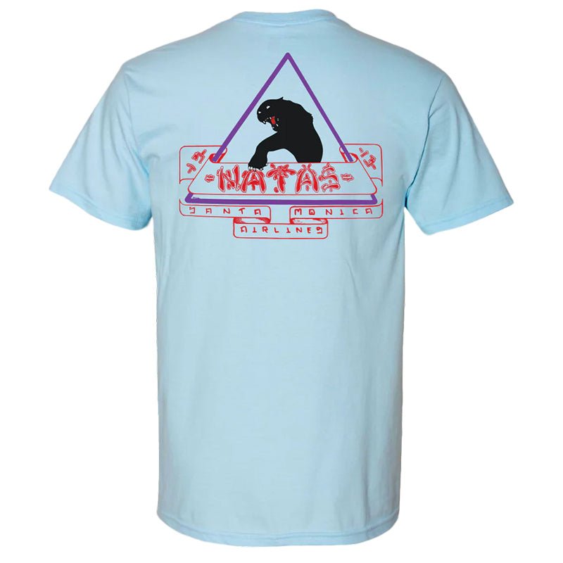 Santa Monica Airlines (SMA) NATAS Light Blue Short Sleeve T-Shirts-5150 Skate Shop