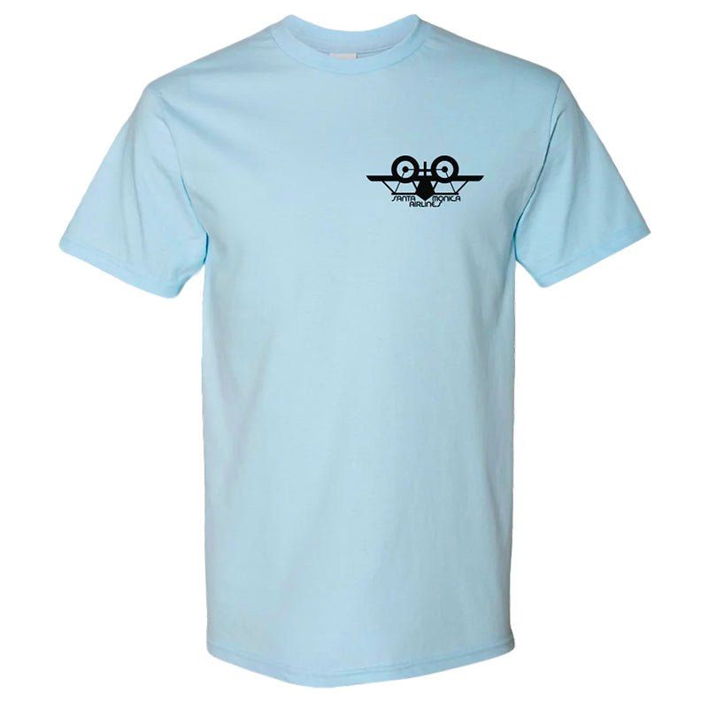 Santa Monica Airlines (SMA) NATAS Light Blue Short Sleeve T-Shirts 5150 Skate Shop