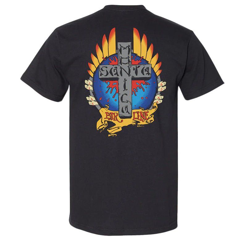 Santa Monica Airlines (SMA) STIGMATA Short Sleeve Black T-Shirts 5150 Skate Shop