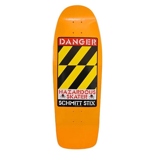 Schmitt Stix 10.125" x 30.5" Danger (ORANGE) Skateboard Deck 5150 Skate Shop