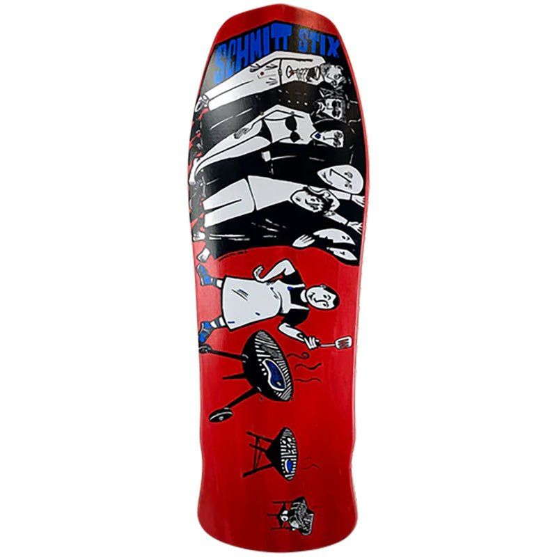 Schmitt Stix 10.125" x 30.625" Joe Lopes BBQ RED STAIN Skateboard Deck 5150 Skate Shop