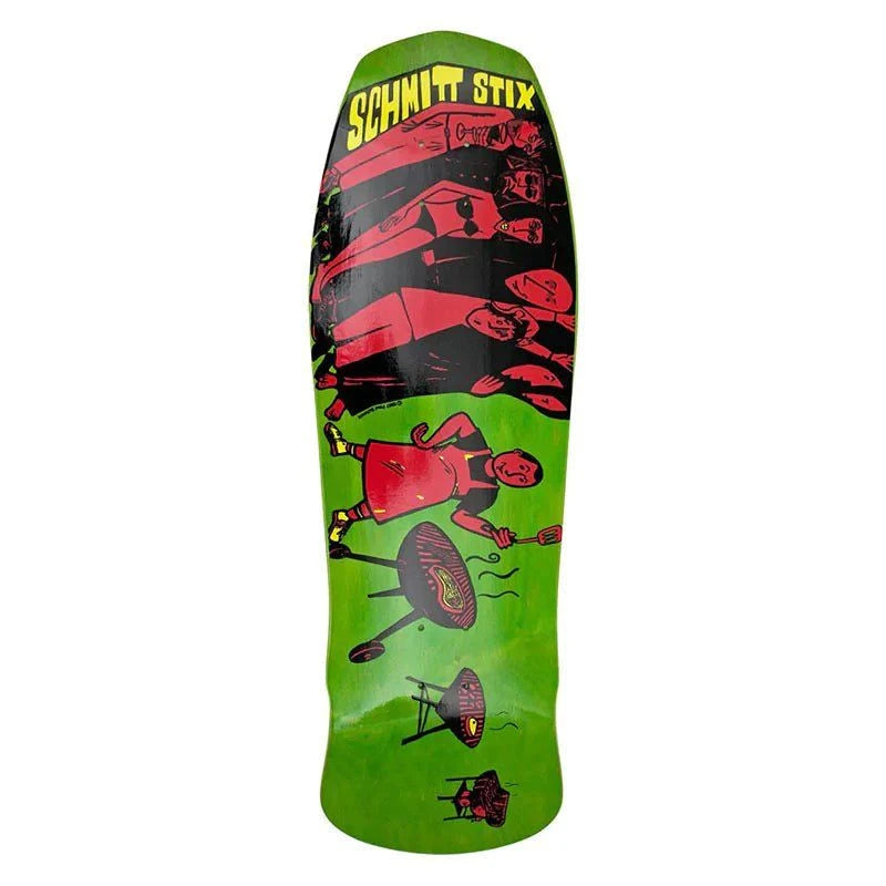 Schmitt Stix 10.125" x 31" Joe Lopes BBQ Modern Concave (LIME STAIN) Skateboard Deck 5150 Skate Shop
