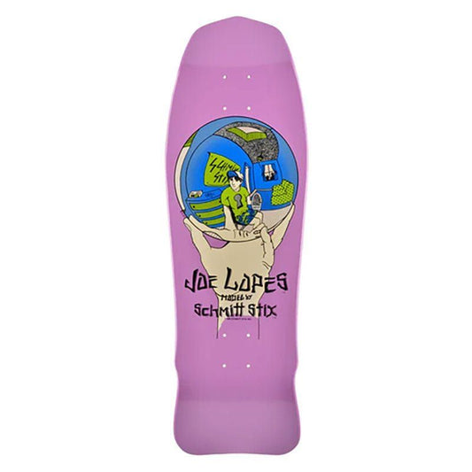 Schmitt Stix 10" x 30" Joe Lopes Crystal Ball Modern Concave PURPLE DIP Skateboard Deck 5150 Skate Shop