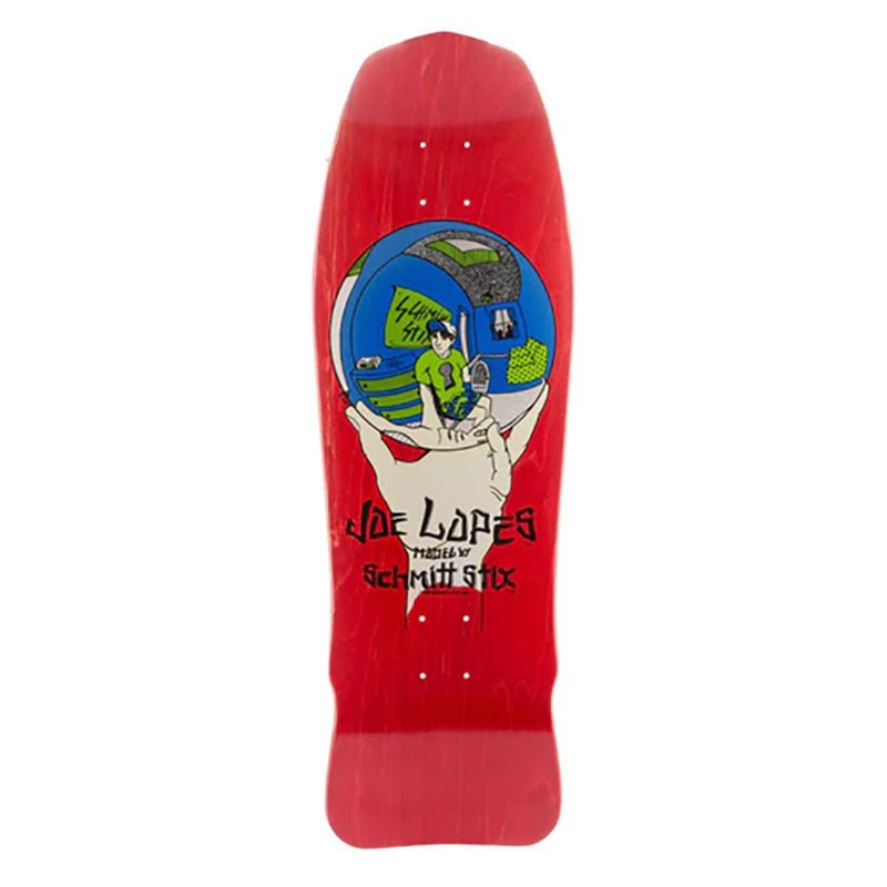 Schmitt Stix 10" x 30" Joe Lopes Crystal Ball Modern Concave (RED STAIN) Skateboard Deck-5150 Skate Shop