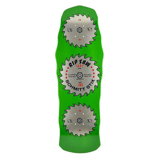 Schmitt Stix 10" x 30" Ripsaw Modern Concave LIME STAIN Skateboard Deck 5150 Skate Shop