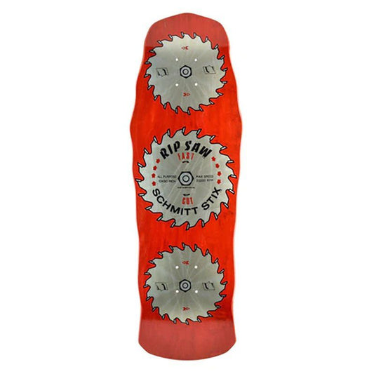Schmitt Stix 10" x 30" Ripsaw Modern Concave RED STAIN Skateboard Deck 5150 Skate Shop