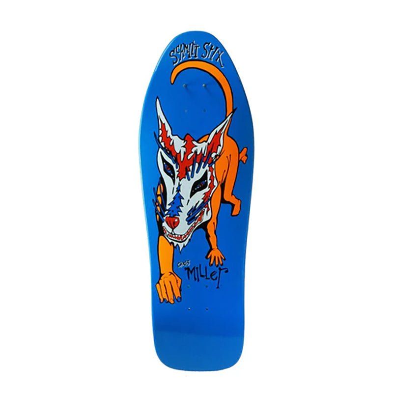 Schmitt Stix 10" x 31.875" Chris Miller Large Dog Re-Issue BLUE DIP Skateboard Deck 5150 Skate Shop