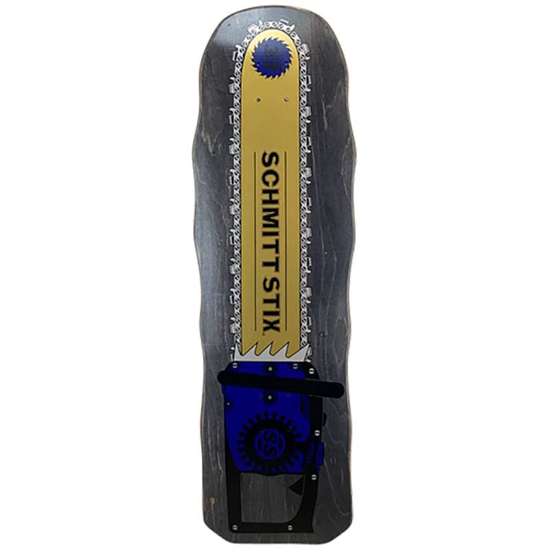 Schmitt Stix 10" x 33" Chainsaw (BLACK STAIN) Skateboard Deck-5150 Skate Shop