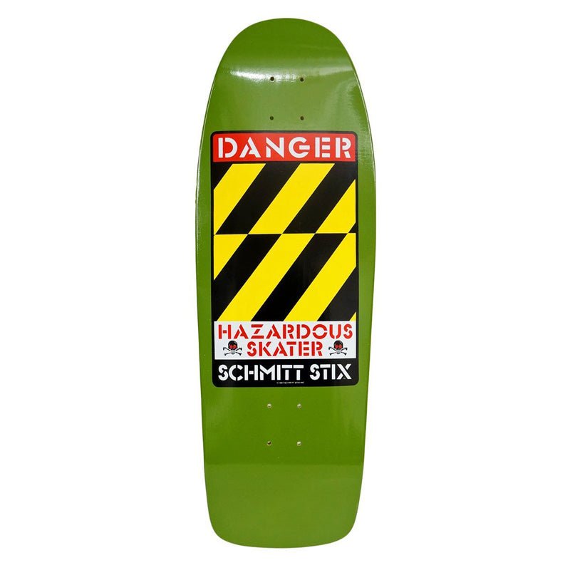 Schmitt Stix 10.125" x 30.5" Danger Army Green Skateboard Deck - 5150 Skate Shop
