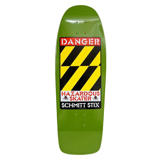 Schmitt Stix 10.125" x 30.5" Danger (ARMY GREEN) Skateboard Deck-5150 Skate Shop