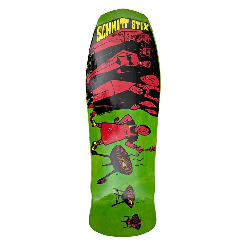 Schmitt Stix 10.125" x 31" Joe Lopes BBQ Modern Concave Lime Stain Skateboard Deck - 5150 Skate Shop