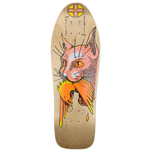 Schmitt Stix 10"x 31.875" Chris Miller III Bird In Mouth (NATURAL) Skateboard Deck-5150 Skate Shop