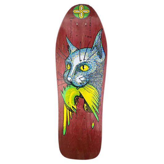 Schmitt Stix 10"x 31.875" Chris Miller III Bird In Mouth (RED STAIN) Skateboard Deck-5150 Skate Shop