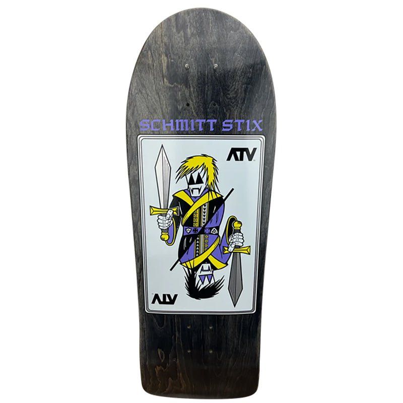 Schmitt Stix 9-3/8" x 30.25" WB 15.5" (BLACK STAIN) ATV Skateboard Deck 5150 Skate Shop