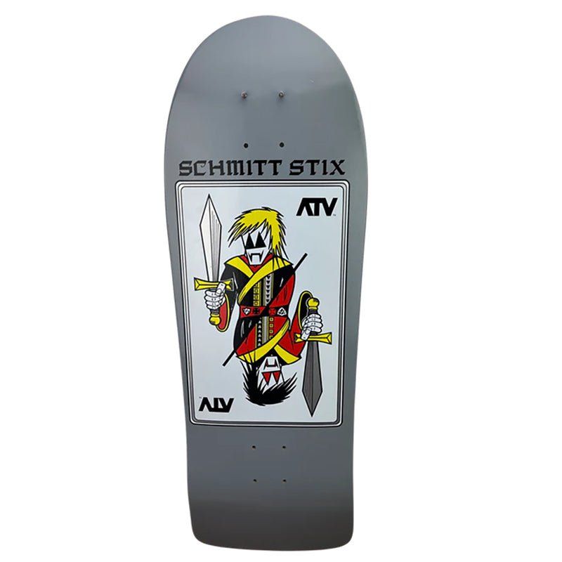 Schmitt Stix 9-3/8" x 30.25" WB 15.5" Grey Dip ATV Skateboard Deck 5150 Skate Shop
