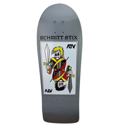 Schmitt Stix 9-3/8" x 30.25" WB 15.5" Grey Dip ATV Skateboard Deck 5150 Skate Shop