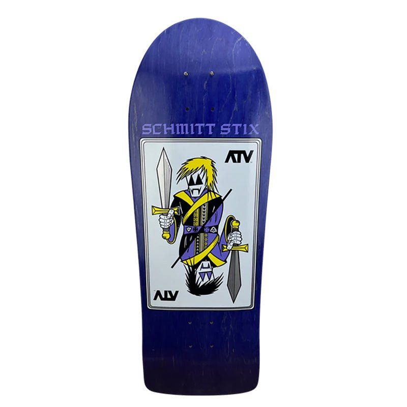 Schmitt Stix 9-3/8" x 30.25" WB 15.5" (PURPLE STAIN) ATV Skateboard Deck 5150 Skate Shop