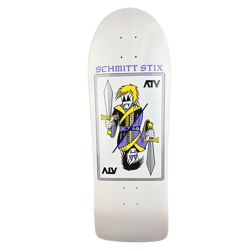 Schmitt Stix 9-3/8" x 30.25" WB 15.5" (WHITE DIP) ATV Skateboard Deck 5150 Skate Shop