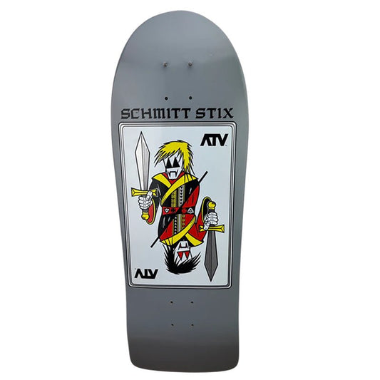 Schmitt Stix 9-3/8" x 30.25" WB 15.5" Grey Dip ATV Skateboard Deck-5150 Skate Shop