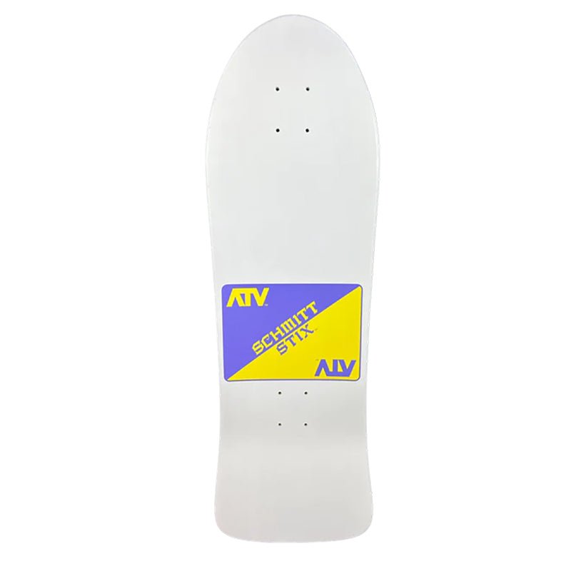 Schmitt Stix 9-3/8" x 30.25" WB 15.5" (WHITE DIP) ATV Skateboard Deck-5150 Skate Shop