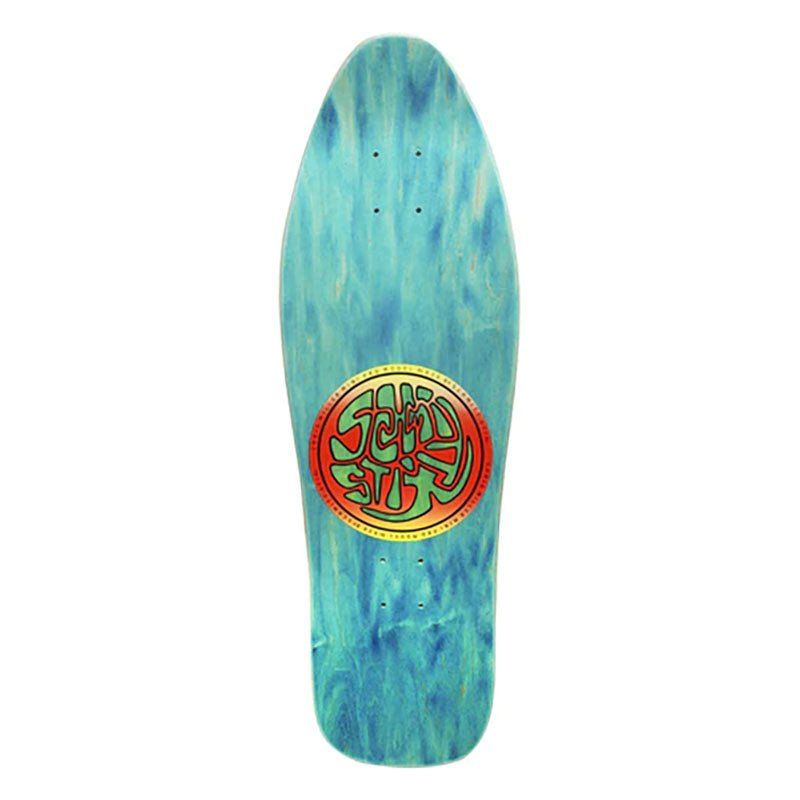 Schmitt Stix 9.5" x 30" Chris Miller Cat Bird (TURQUOISE STAIN) Skateboard Deck 5150 Skate Shop
