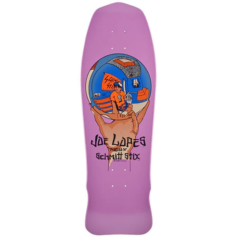 Schmitt Stix 9.875"x 31" Joe Lopes Crystal Ball PURPLE DIP Skateboard Deck 5150 Skate Shop