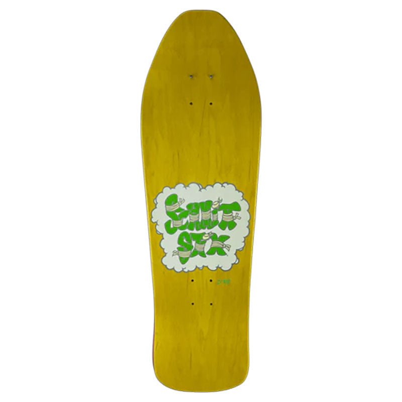 Schmitt Stix 9.5" x 30.5" Allen Midgett Magic Train (YELLOW STAIN) Skateboard Deck-5150 Skate Shop