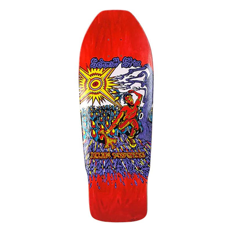 Schmitt Stix 9.875" x 31" Allen Midgette Flower Picker Re-issue (RED STAIN) Skateboard Deck-5150 Skate Shop