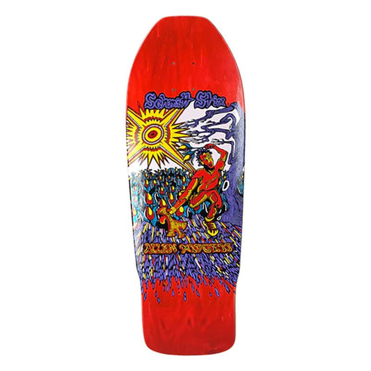 Schmitt Stix 9.875" x 31" Allen Midgette Flower Picker Re-issue (RED STAIN) Skateboard Deck-5150 Skate Shop